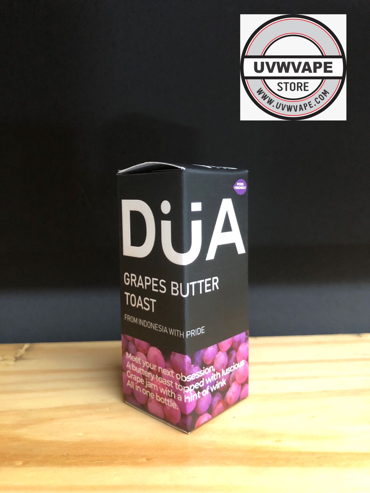 Dua Grapes Butter Pods Friendly 30ml, 12mg Strength