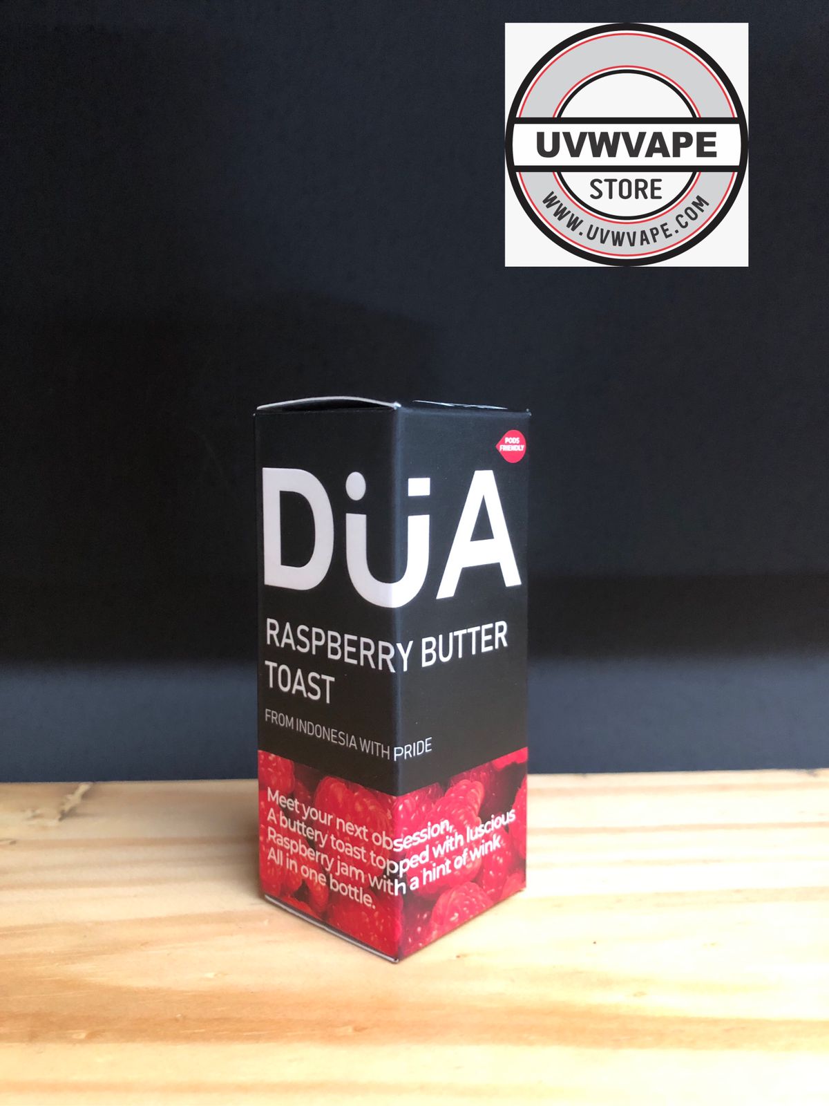 Dua Raspberry Butter Pods Friendly 30ml, 12mg Strength